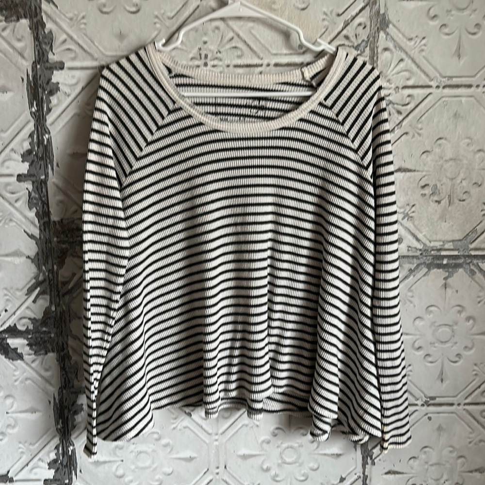 Free people Flowy striped Henley top